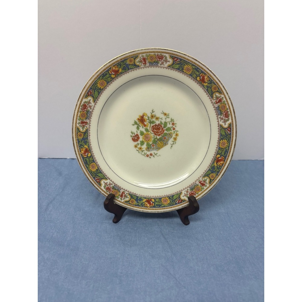 Limoges France Salad Plates Set of 4 White Floral  T.V. Stern Brothers